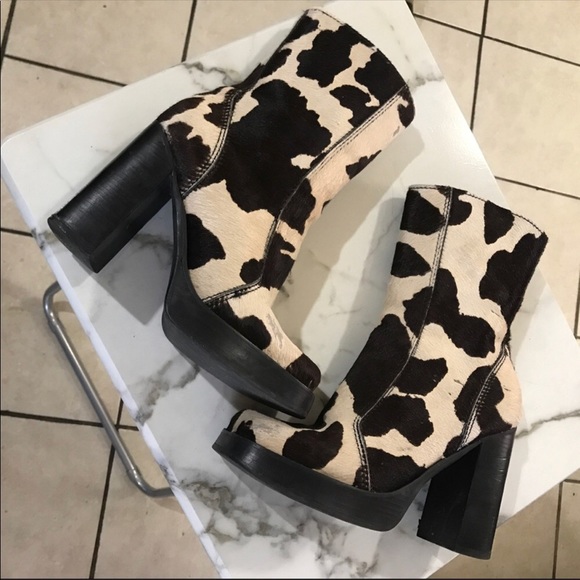 Steve Madden Shoes - Wayne Cow Hair Steve Madden Platform Boots